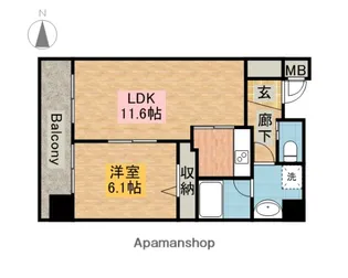 レインボーピア記念橋【5階】の間取り