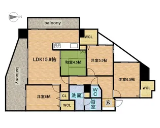 ベレーサ鶴舞公園【0801号室】の間取り