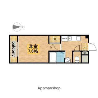 アミュズマン亀城【2階】の間取り