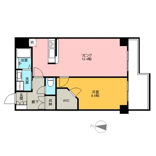 パークアクシス丸の内【4階】の間取り