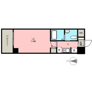 パークアクシス丸の内【13階】の間取り