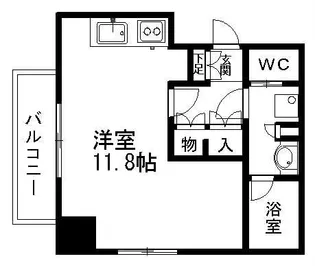 1Kの間取り画像