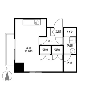 1Kの間取り画像