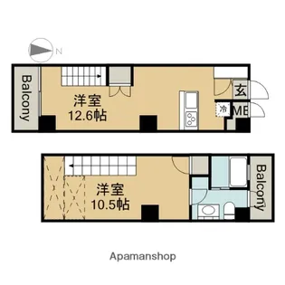 スクエア名駅南【9階】の間取り