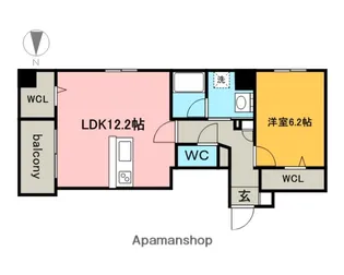 アルカサール【6階】の間取り