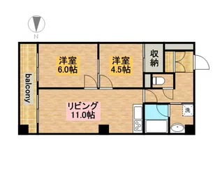 リエス千代田【5階】の間取り