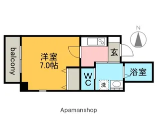 アクティ白鳥【3階】の間取り