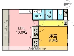 プリミエール八幡【2階】の間取り