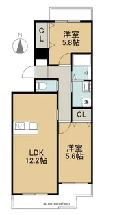 サンライフカトー【203号室】の間取り