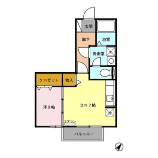 エスポワール B【2階】の間取り