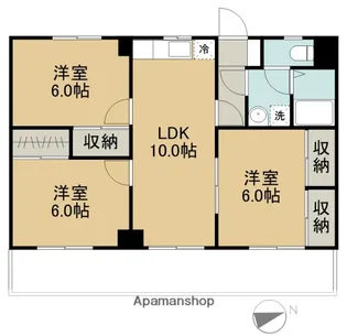 サリテールモリ【7-B号室】の間取り
