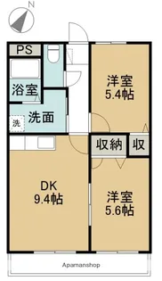 ボヌール東水代【202号室】の間取り
