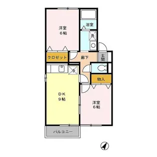 セゾンミストラル B【202号室】の間取り