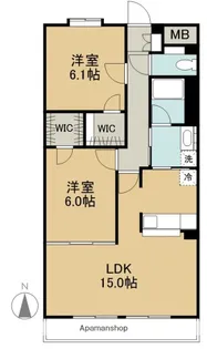 クレール新知【2階】の間取り