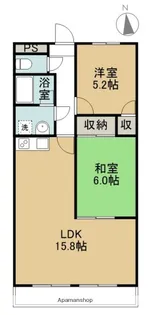 アンジェリー東海【3B号室】の間取り