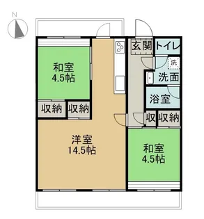 朝倉団地 201号棟【308号室】の間取り