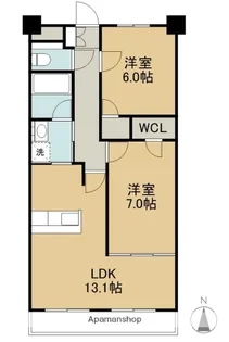 サンライズ新舞子【302号室】の間取り