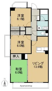 サンライズ新舞子【207号室】の間取り