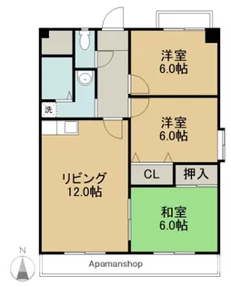 カサ・フェリスⅢ【301号室】の間取り