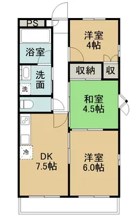 クオリティハイツ【B-301号室】の間取り