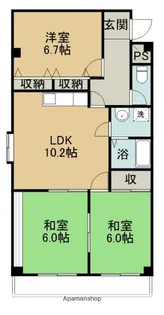 第2原マンション【207号室】の間取り