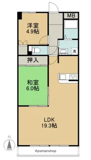 ピボットマンション八幡【1階】の間取り