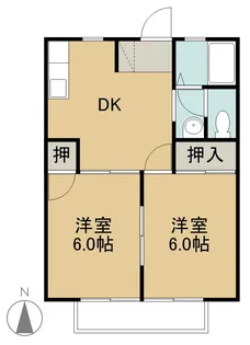 ハイツ・マルヤマⅠ【102号室】の間取り