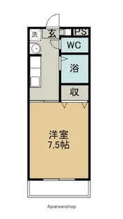 アネモス新舞子【2D号室】の間取り