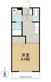 カルテット巽ヶ丘【2B号室】の間取り
