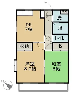 シードルハイツ Ⅲ【4A号室】の間取り