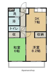 シードルハイツ Ⅲ【2A号室】の間取り