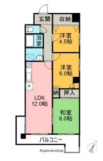 サンライズコート知多【502号室】の間取り