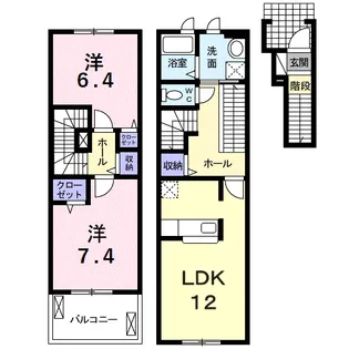 CottonHills Ⅱ【2階】の間取り