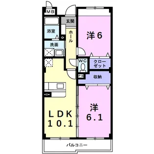 SUNSOLEIL21【2階】の間取り
