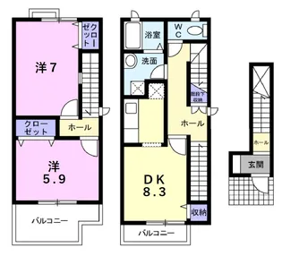 ティンカーベル【2階】の間取り