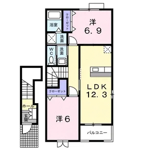 グレイスカーサ【2階】の間取り