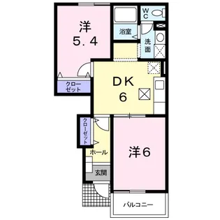 メゾン西前田【1階】の間取り