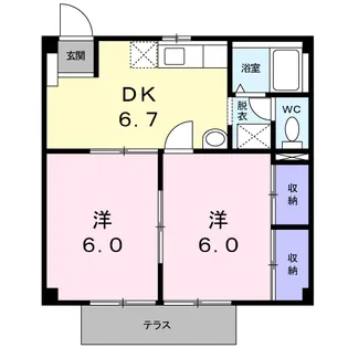 セントラル笠木【1階】の間取り