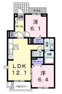 フラン【1階】の間取り