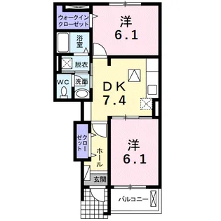 エアリーヒルⅤ【1階】の間取り
