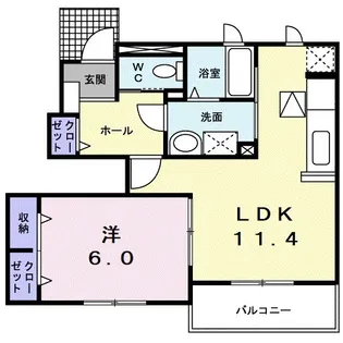 レインボーヒルズⅡ【1階】の間取り