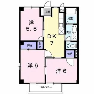 ファミール Y・A【2階】の間取り