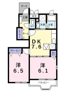 グランデカメリア山の手Ⅴ【1階】の間取り
