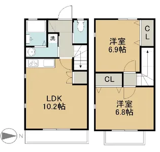 ESヒルズ【2階】の間取り