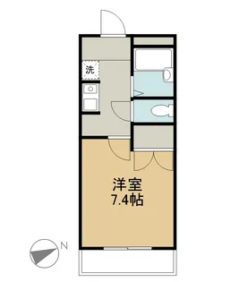 メルベーユHAJI【205号室】の間取り