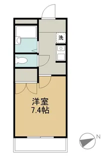 メルベーユHAJI【105号室】の間取り