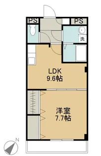 1LDKの間取り画像