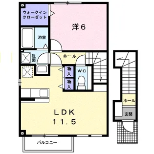 ハウススマイル【2階】の間取り