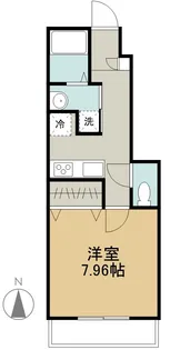 アンプルール リーブル 緑陽【1階】の間取り