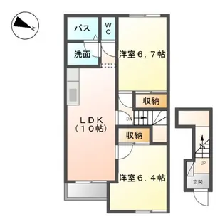 グランディール【201号室】の間取り